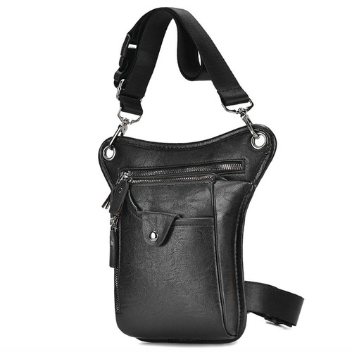 Vintage leather waist - pack, men