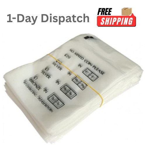 150 clear money bags - 150,