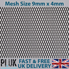 DIFFERENT SIZE Sheets of Expanded Aluminium Black Metal Mesh Size 9mm x 4mm