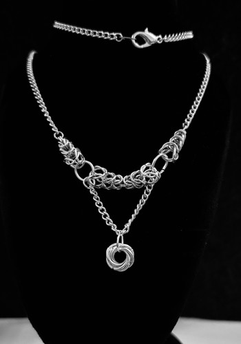 Handmade chainmail necklace