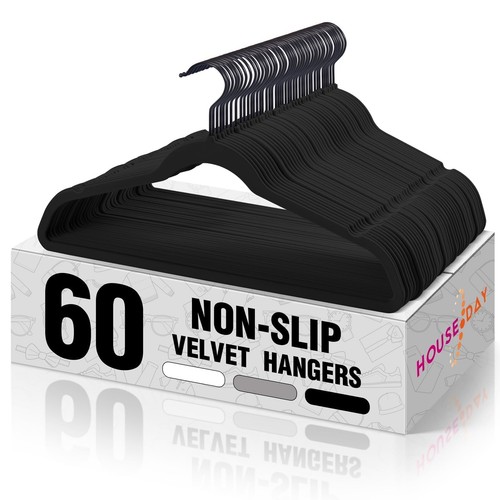 Black velvet hangers - velvet,