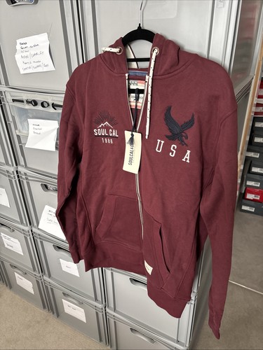 Mens soul cal maroon - cal, zipped
