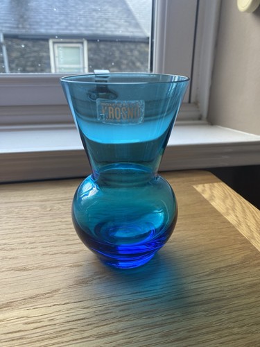 Vintage krosno blue glass - vintage,