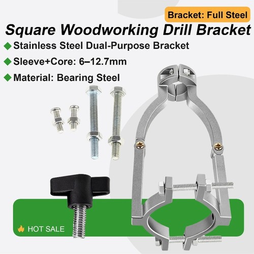 Hand drill mortise jig square - hand,