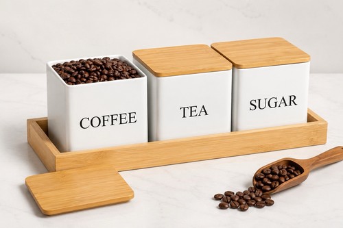 Tea coffee sugar storage - tea,