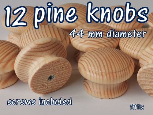 Set pine wooden knobs - wooden,