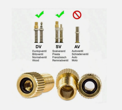 Brass adaptor presta to - x,