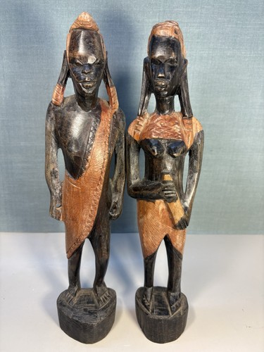 African wooden figurines - wooden,