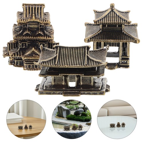 Pcs miniature brass pagoda - 3,