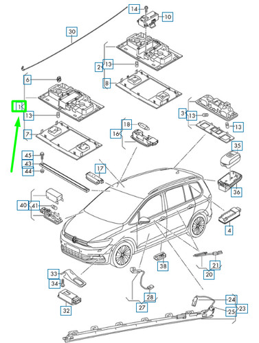 Tiguan mk2 front roof - vw,