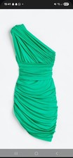 NWT H&M Innovation Metaverse Draped Dress Green Size M