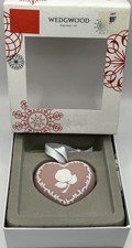 Wedgwood Jasper Ware Christmas Decoration Breast Cancer Awareness White on Pink 