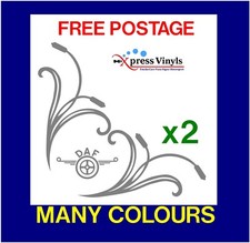 2 x DAF window decals.  truck