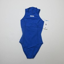 Arena Women's Water Polo Swimsuit Royal Blue Performance Chlorine Proof Size 30