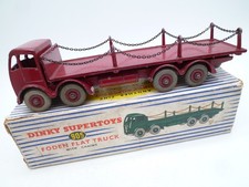 VINTAGE DINKY TOYS 905 FODEN FLAT TRUCK WITH CHAINS IN ORIGINAL BOX 1954