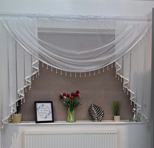 Stunning white pleated net