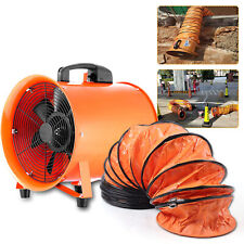 9.8'' Axial Fan Cylinder Pipe Spray Booth Fume Exhaust Fan Blower + 10m PVC Hose