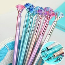 Diamond Head Crystal Ball Pen Concert Pen Ballpoint Pen Writing Stationery Gifts