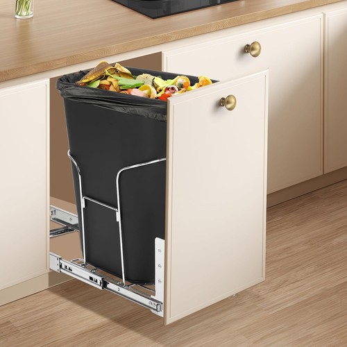 Pull out trash can - can, under