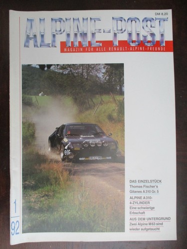 Alpine post 1992 magazine - 1/1992,
