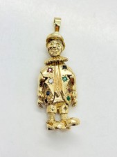 9ct Yellow Solid Gold Clown