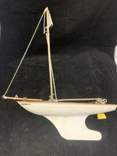 Vintage STAR YACHT Pond Yacht Model – 41cm Hull– Wooden Deck – Metal Rudder Trim