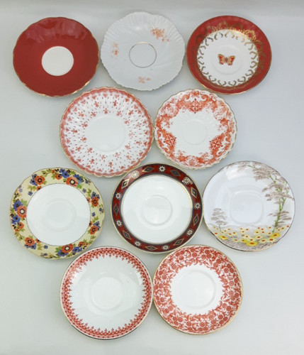 10x bone china - 10x, orange