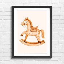 Whimsical Wooden Rocking Horse