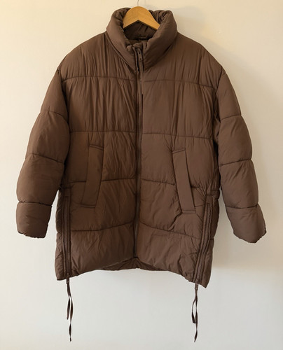 Zara brown quilted puffer - zara,