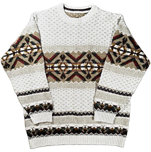 Mens cream fair isle - mens,