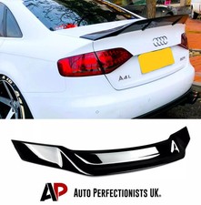 Audi A4 B8 Saloon Gloss Black Rear High Kick Ducktail Boot Spoiler Wing 08-16