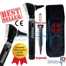 Black Otoscope Fiber Optic