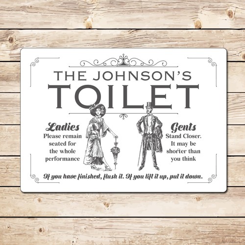 Funny personalized toilet sign - personalized,