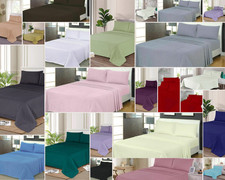 Extra Deep Flannelette Fitted Sheets, Warm Soft Brushed Cotton Bed Sheets