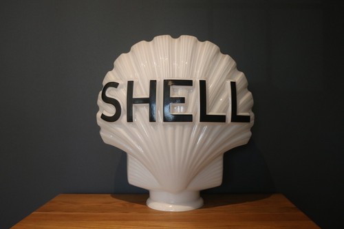 Black shell petrol pump globe - shell,