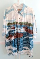 VTG Wooden Boat Show Chris Craft Tori Richard Men's XXL Rayon Shirt EXC 2X