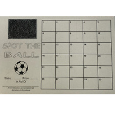 SPOT THE BALL 1-30 FOOTBALL THEMED FUNDRAISING SCRATCH CARDS A6