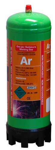 Argon gas bottle - , for