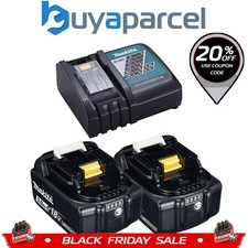 2 x Genuine Makita 18V 3.0Ah LXT Lithium Battery BL1830 + DC18RC Fast Charger