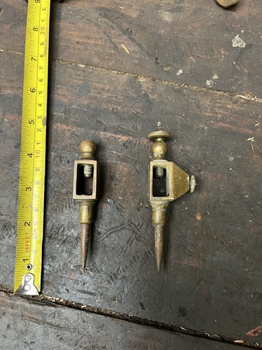 Vintage brass trammel points - points, /