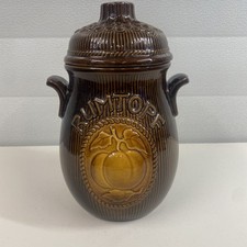Rumtopf Mid Century West German Pottery Large 12" Preserve Jar With Lid 801-28@C