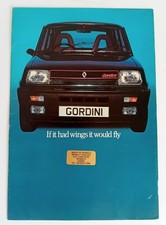 Renault 5 Gordini Brochure. Fold Out Brochure - 1979. 