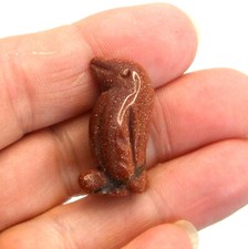 Gemstone Penguin Hand Carved Ornament Quartz Amethyst Aventurine Black Obsidian