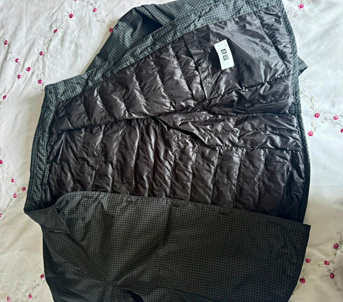 Uniqlo men check quilted - u,
