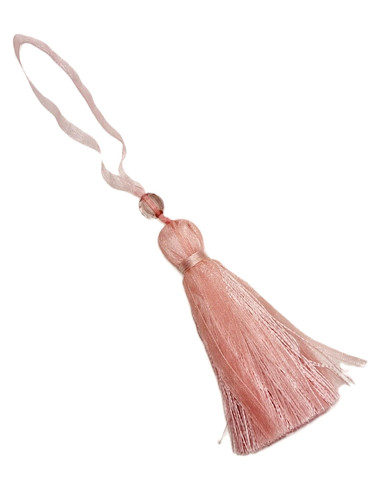 Pink ribbon key - tassel, pretty