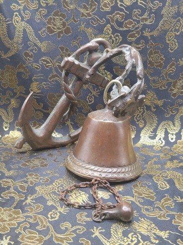 Antique brass ships bell - brass,