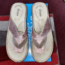 Fly Flot Ladies Pink Shine Dream Sandals Size 7 with box 