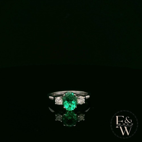 Lab grown emerald and - emerald, diamond