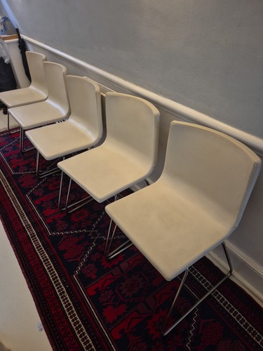 Cream leather ikea dining - cream,