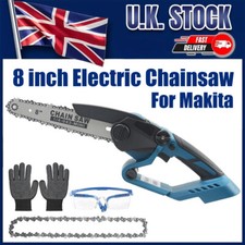 For Makita 8 inch Mini Cordless Chainsaw Electric One-Hand Saw Wood Cutter UK